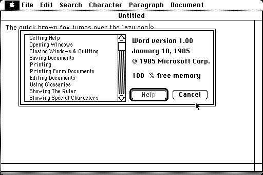 microsoft word version for mac